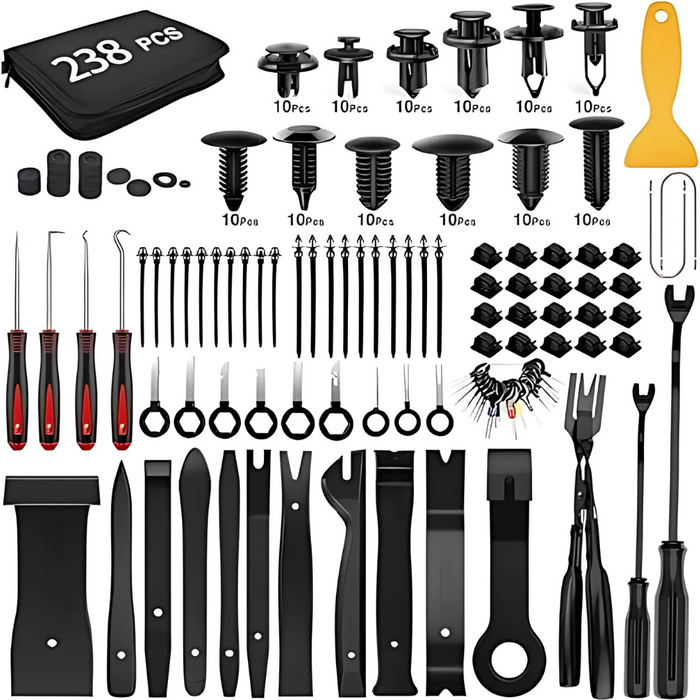 Assorted Auto Retainer Clips And Fastener With Removal Tool Kit