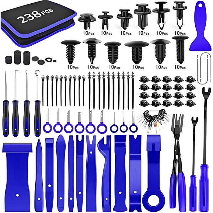 Assorted Auto Retainer Clips And Fastener With Removal Tool Kit