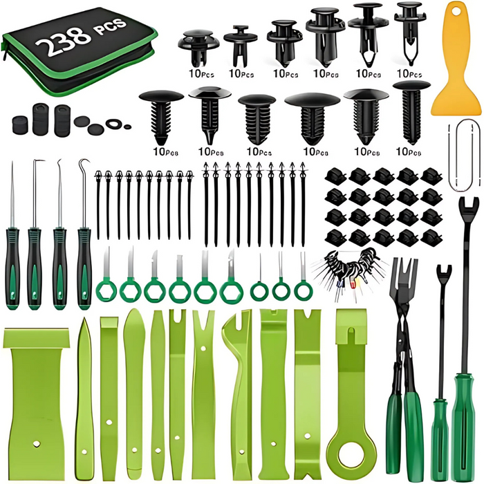 Assorted Auto Retainer Clips And Fastener With Removal Tool Kit