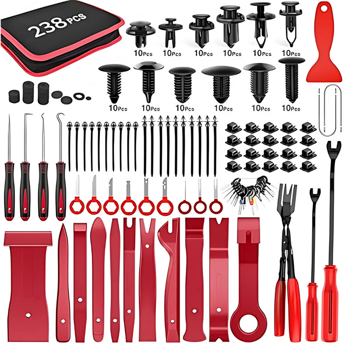 Assorted Auto Retainer Clips And Fastener With Removal Tool Kit