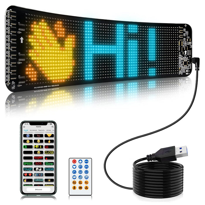 Flexible Scrolling LED Car Sign With App Control And Custom Text