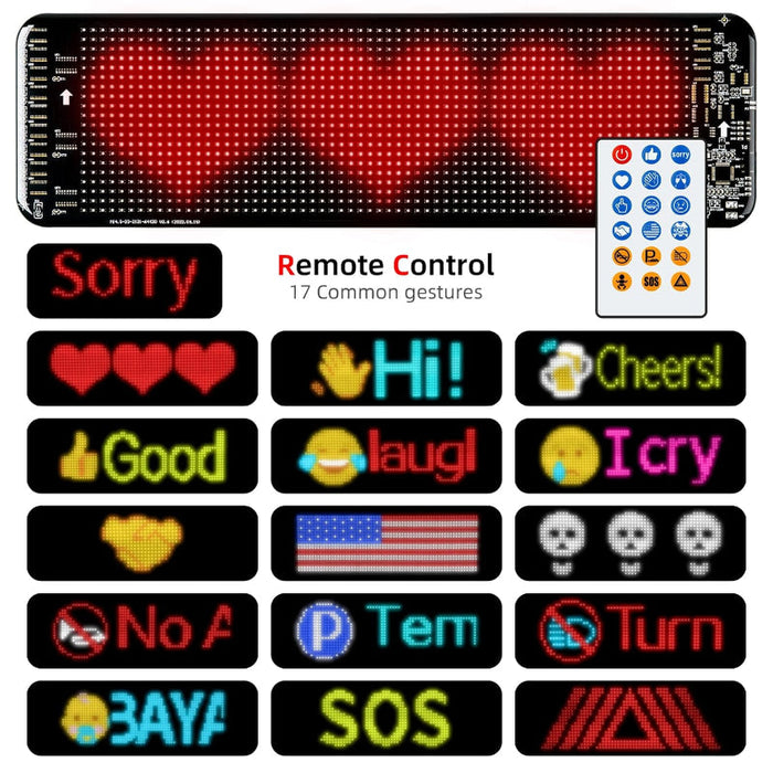 Flexible Scrolling LED Car Sign With App Control And Custom Text